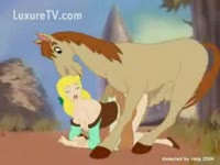 Fun seeking hentai tramp fucked by horse in this xxx beastiality porn